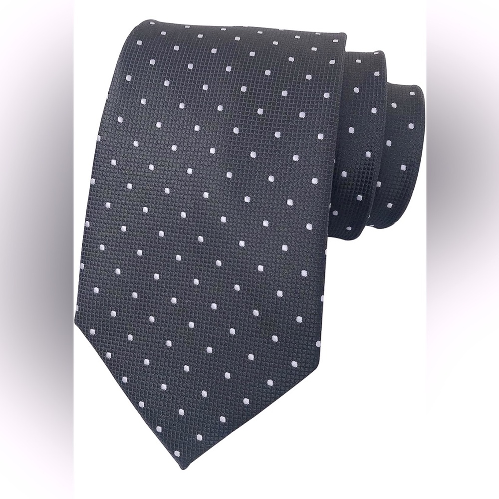 New Classic Black Polka Dot tie